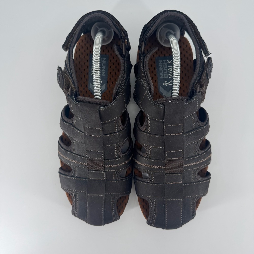 Nunn Bush Sandals Mens 11M Brown Fisherman Adjustable Comfort Walking Casual